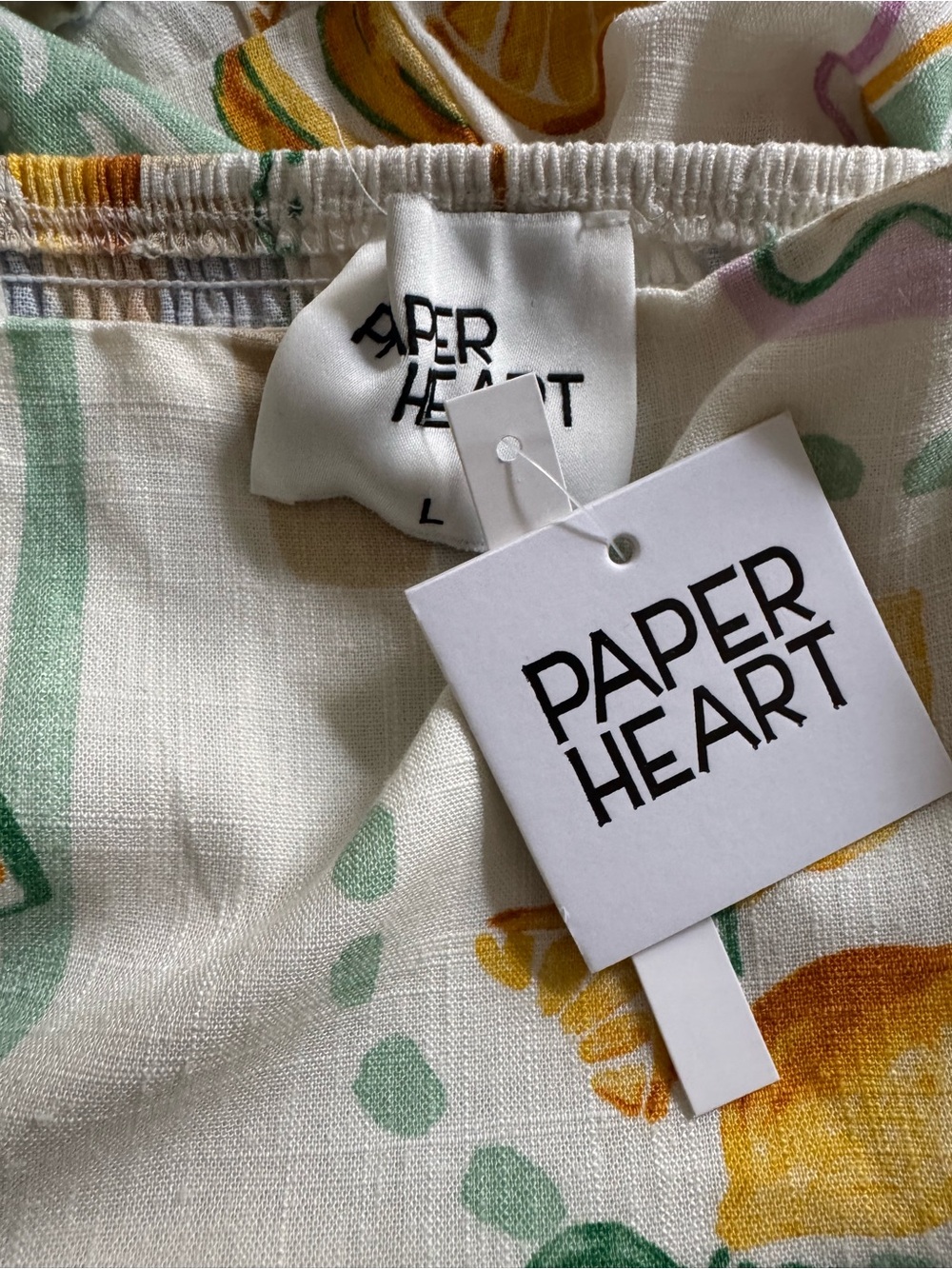 NWT Anthropologie Paper Heart Citrus Italian Coastal Linen Blend Sundress - Picture 7 of 8